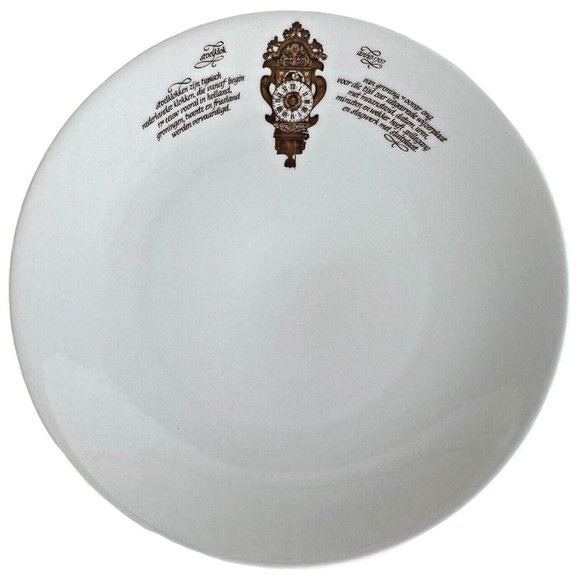 4 Mitterteich Porzellan Salad Side Plates Clock Pattern 7 3/4 IN Germany Vintage - Picture 4 of 13